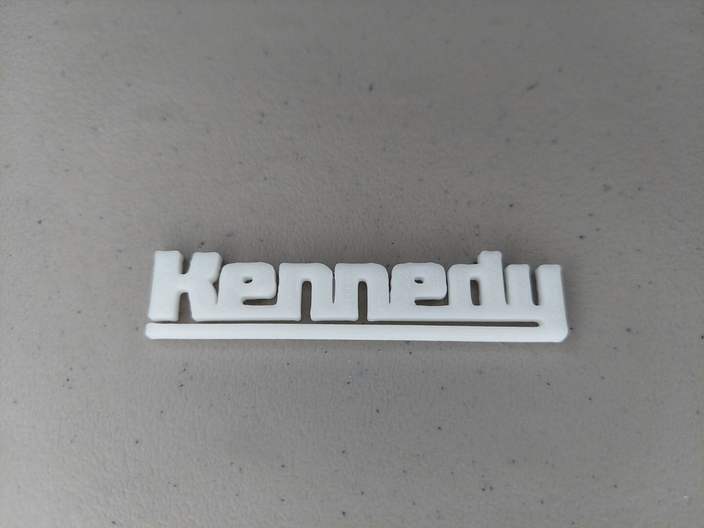 Kennedy Kits Tool Box "Kennedy" Label Placard Emblem Plastic
