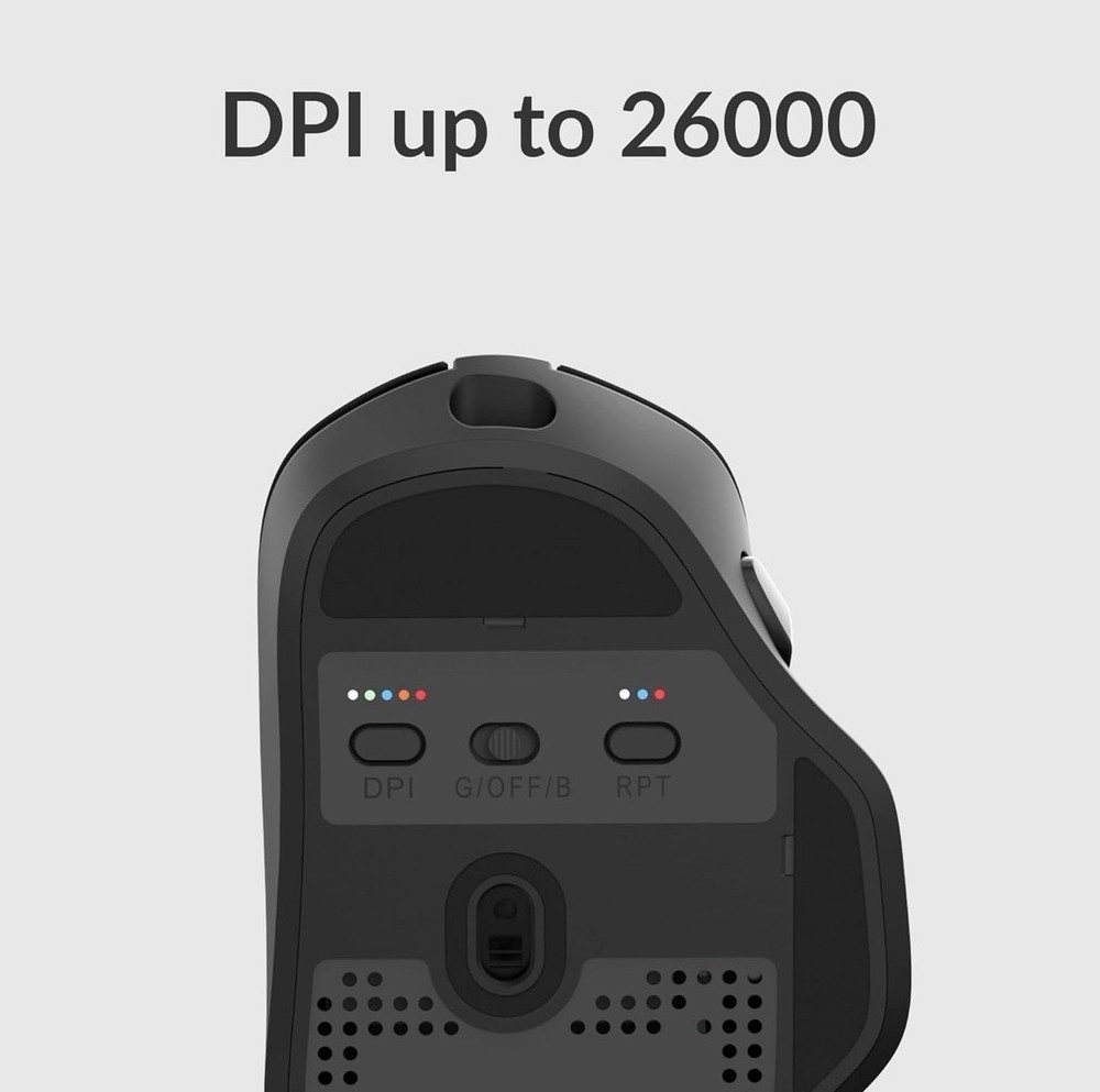 Keychron M7 -A1 Wireless Computer Mouse, 26K DPI Optical Computer Mouse, 2.4 GHz