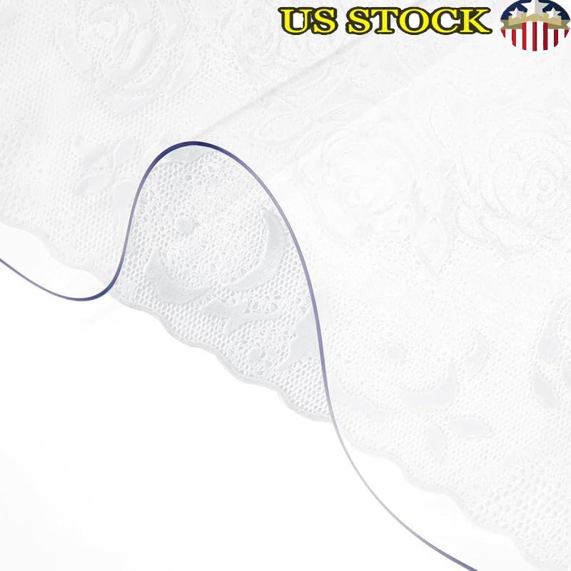 Plastic Table Cover Clear 36x60 Inch PVC Table Protector Waterproof Easy Clean