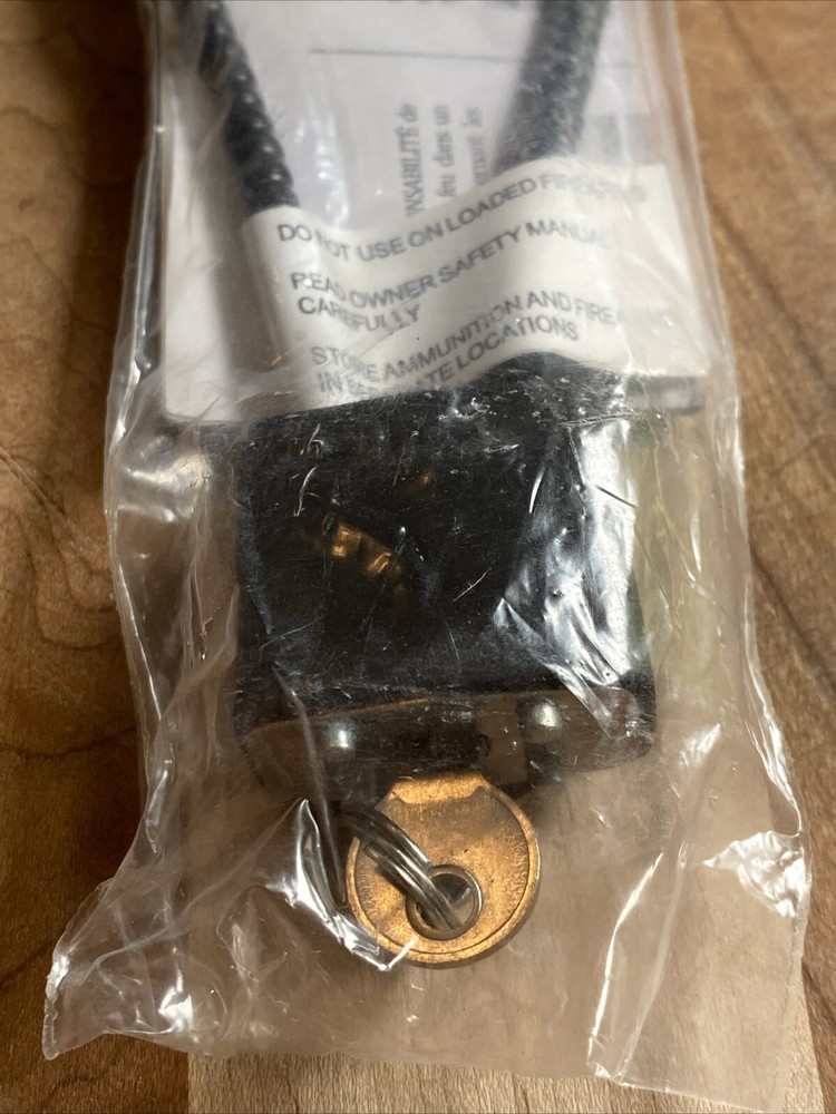 Black Cable Gun Lock With Keys New