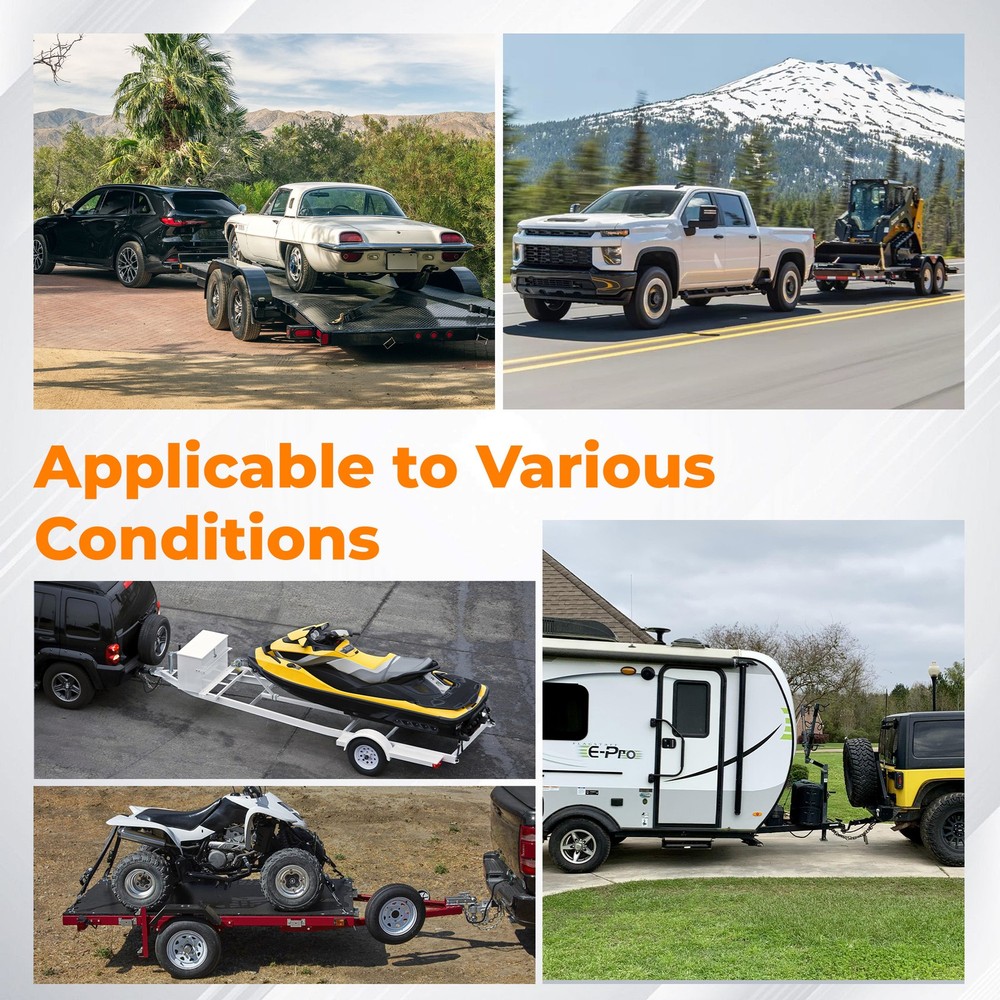 Trailer Leaf Spring 4 Leaf Double Eye 2500lbs Cap for 5000lbs Axle -Set 2