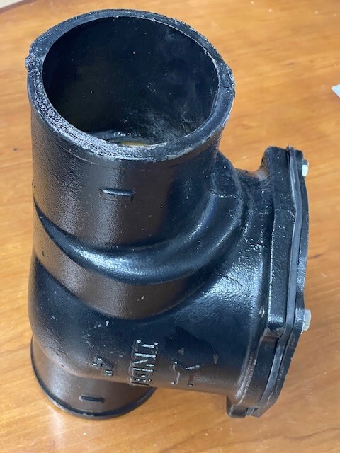 4" No hub backwater valve (cast iron)