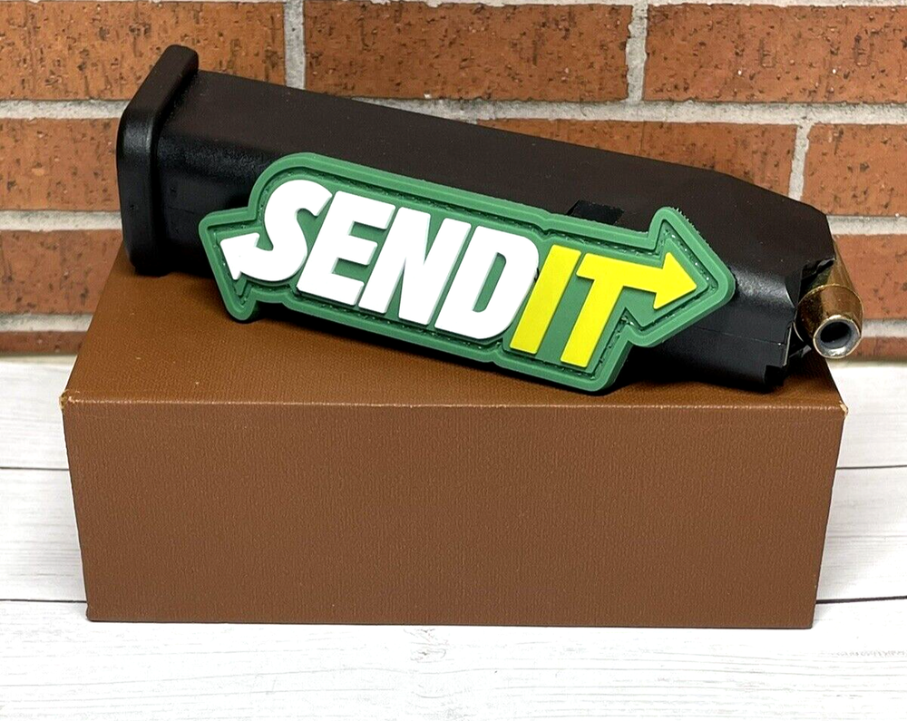 PVC Tactical Morale Patch, Send It Patch, Send It Gun Patch