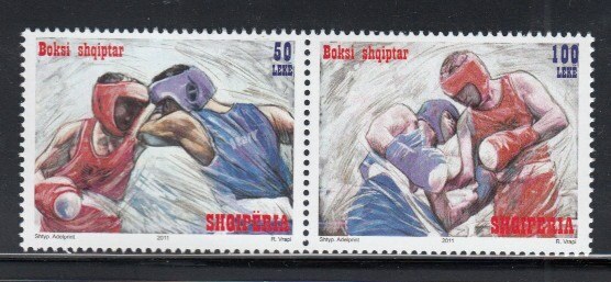 ALBANIA Shqiptar Boxing MNH set