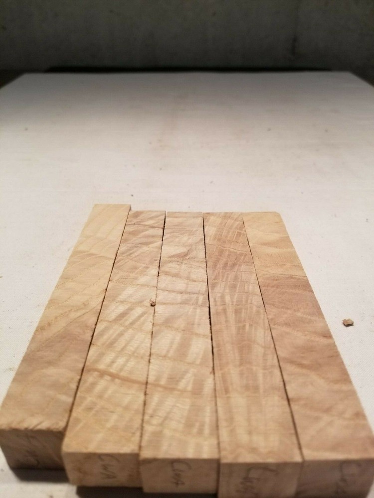 Curly White Ash Pen Blanks 5 pc.