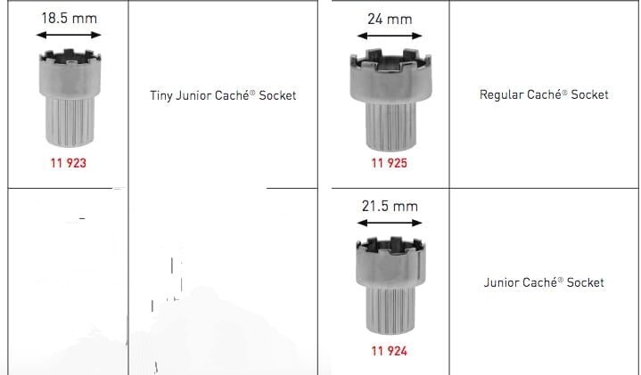 Neoperl Cache Metal Socket Set - M24, M21.5, M18.5 (3 socket set)