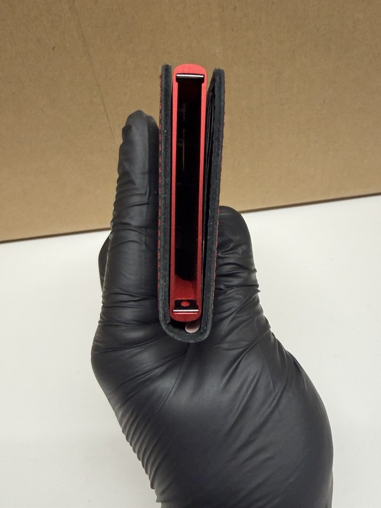 Secrid SM Slim Wallet Matte Black & Red Stitching