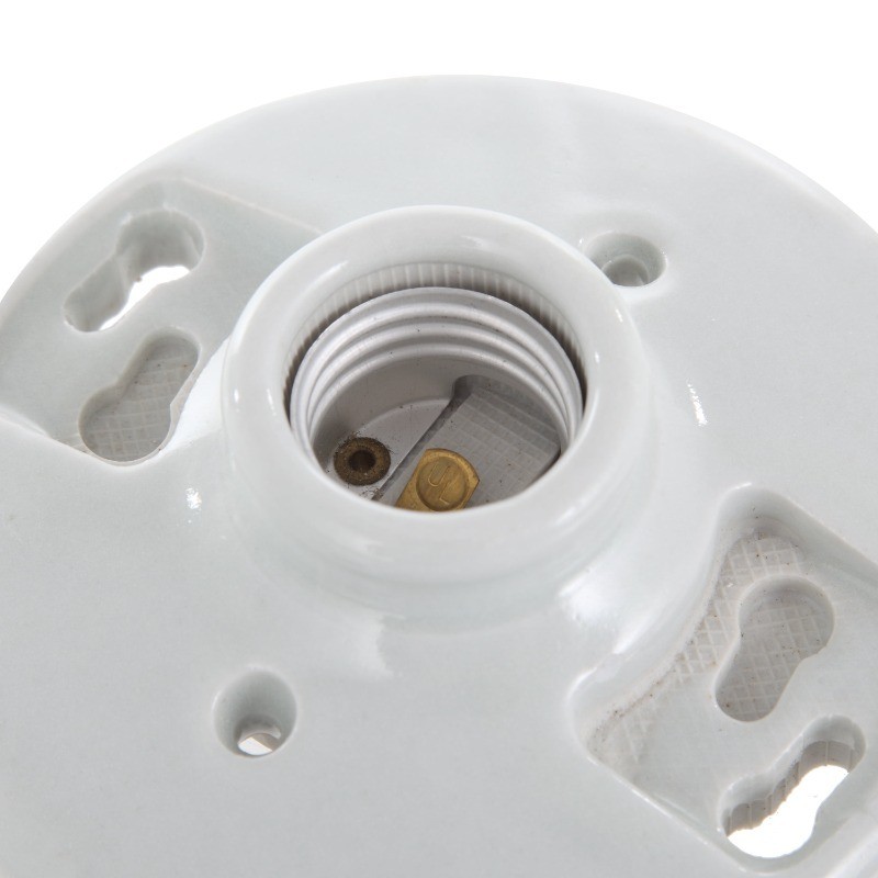 Hyper Tough White Base Porcelain Light Bulb Socket TD35078G, 1-PC