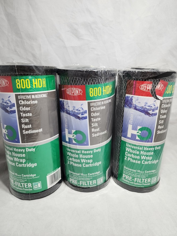DuPont Universal 800HD Series 10" Cartridge WFHDC8001 Filter 3 pcs Pre Filter