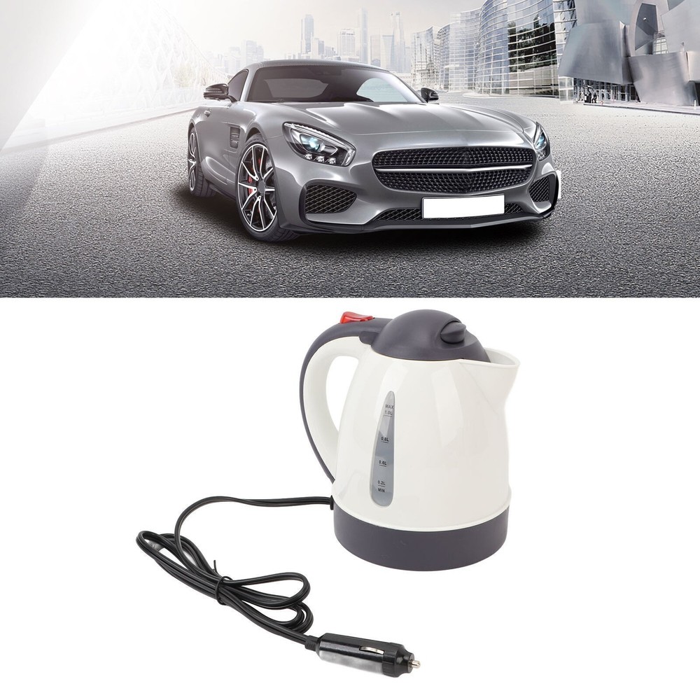 Portable Car Electric Kettle 1000ml Road Trip Travel Cigarette Lighter Car Truck