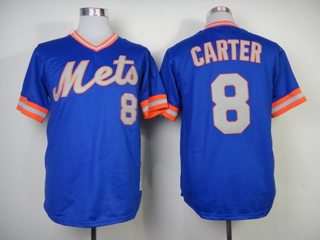 #8 Gary Carter Jersey Retro Blue