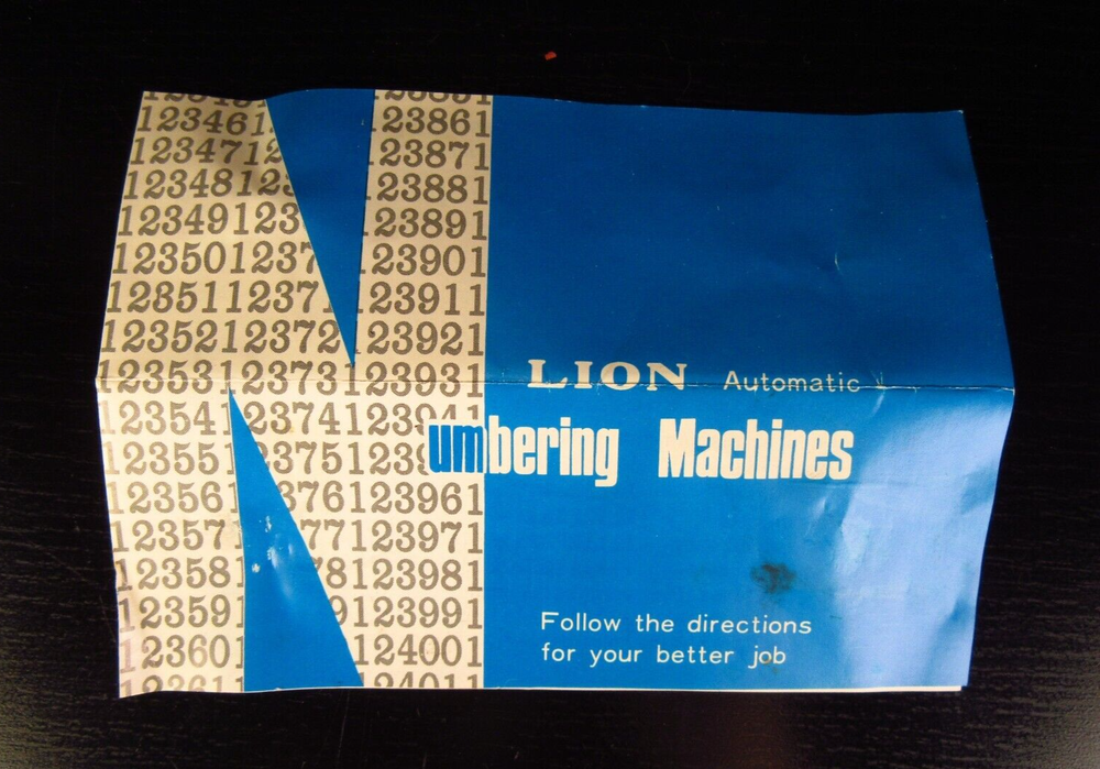 Lion Auto Numbering Machine Model D-51 in Box