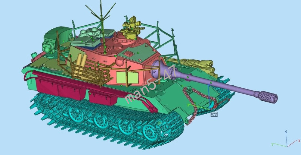 3D Printed 1/72 D series E-75 heavy tank Model Unpainted
