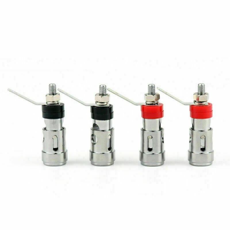 4 x Copper Speaker Binding Post Spring Loaded Subwoofer Basket Terminal🔥