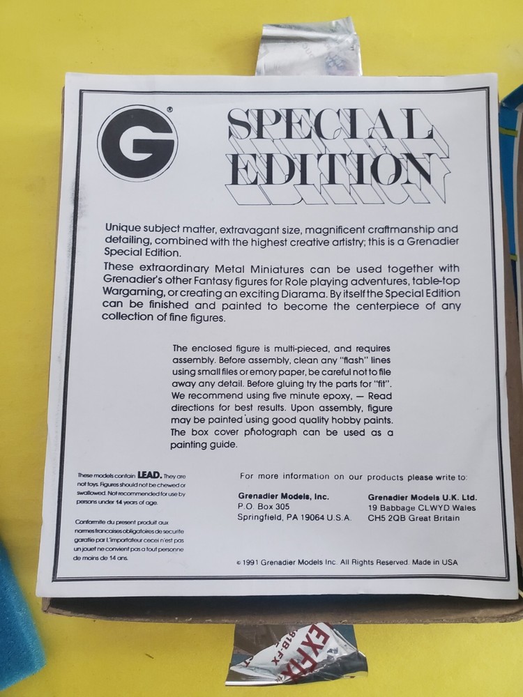 Grenadier Models Special Edition Roc By William Watt 1991 COMPLETE