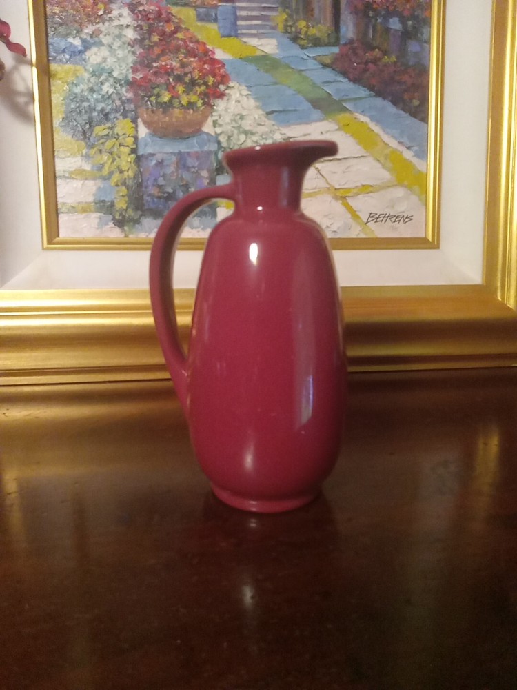Frankoma Pottery Mauve Pitcher 8" Tall