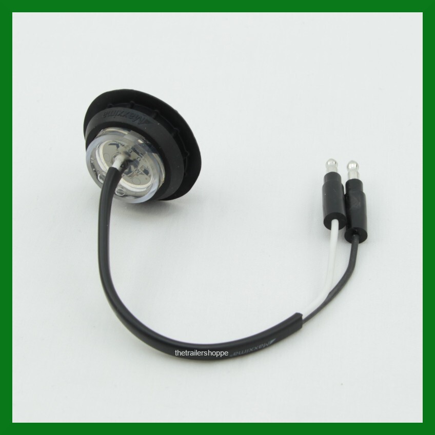 Maxxima Marker Clearance 6 LED light 1-1/4" Round Amber Clear Lens Grommet Mount
