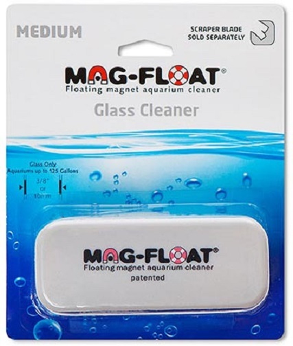 MAG-FLOAT GLASS FLOATING MAGNET AQUARIUM CLEANER MEDIUM FLOAT-125