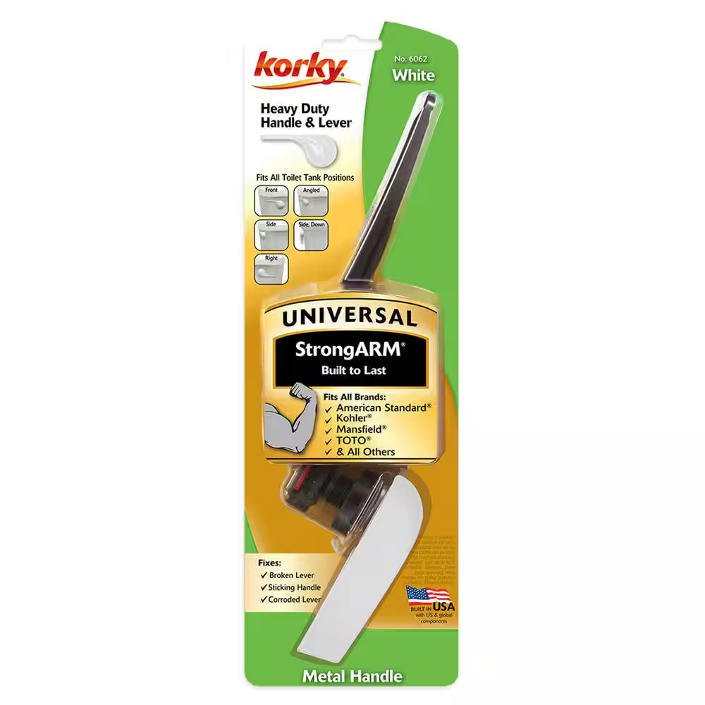 Strongarm Universal Toilet Flush Handle Wave Style in White