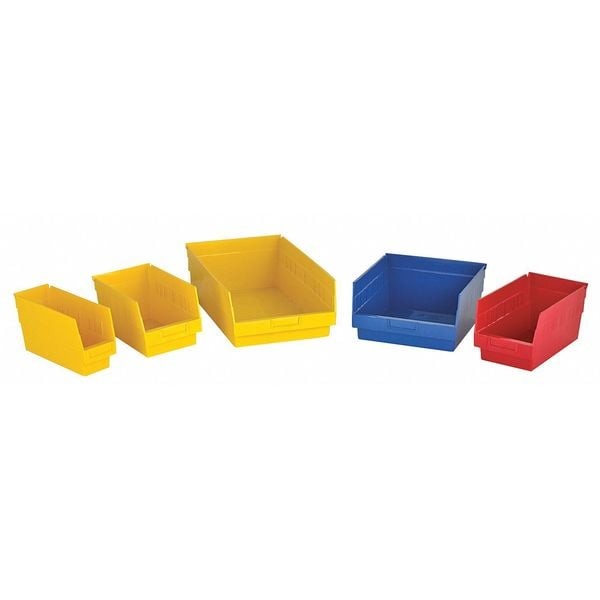 Quantum Storage Systems Qsb204bl Shelf Storage Bin, Polypropylene, Blue, 6 In