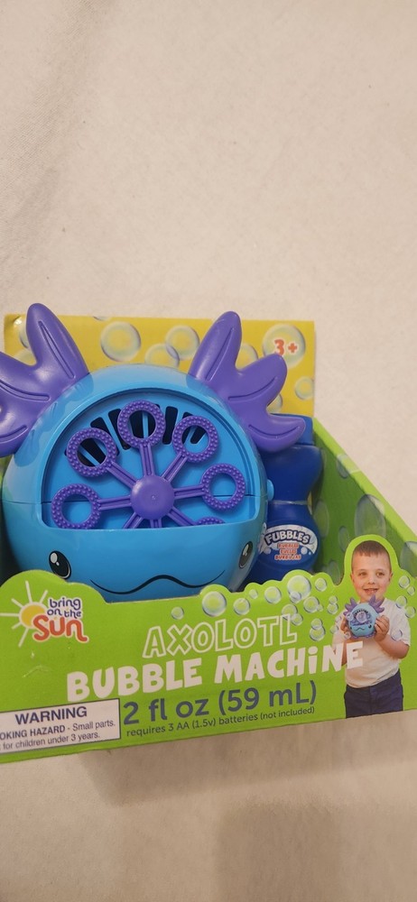 Bring On The Sun Axolotl Bubble Machine 2fl oz Bubble Solution