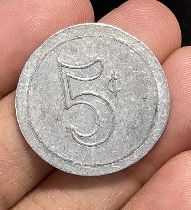 Unknown B & E Cafe 5 Cents Trade Token