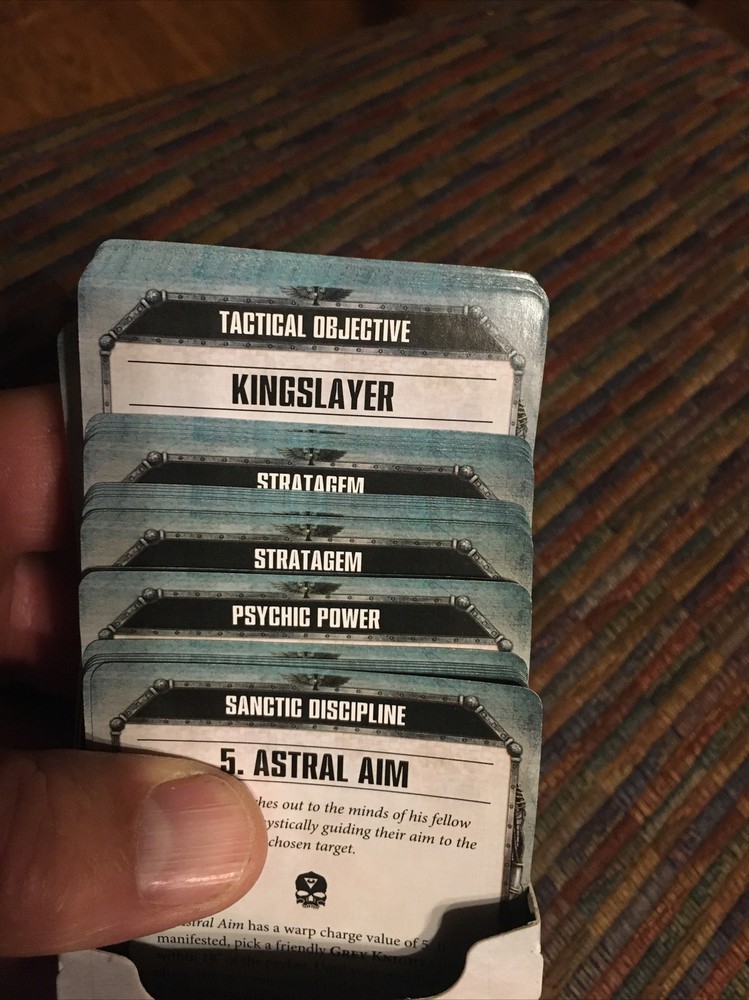 Warhammer 40k Grey Knights datacards 8th edition