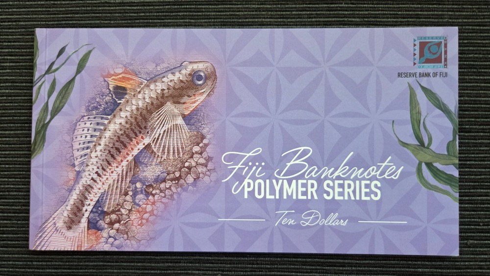 FIJI $10 Dollars 2026 First Prefix AA UNC Polymer Banknote Folder