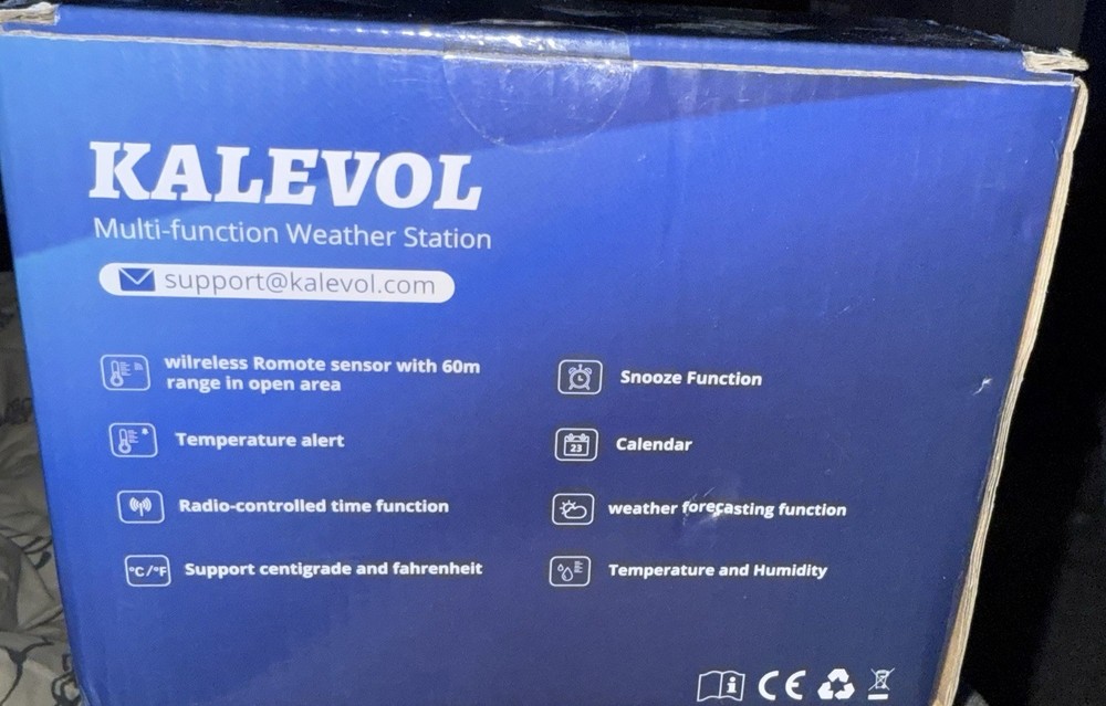 KALEVOL Multi-Function Weather Station With Wireless Remote Sensor NEW SEALED