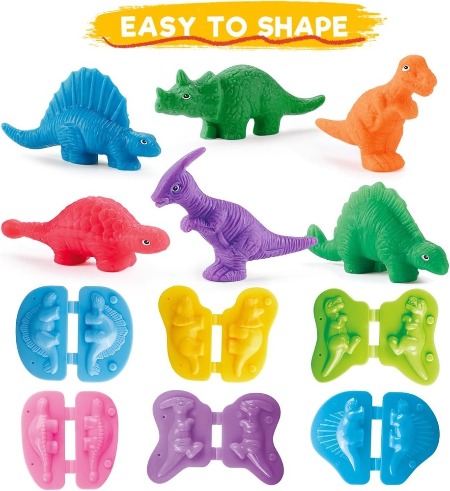 Interactive Dino Color Dough Set - 37 Pieces for Creative Play and Learning