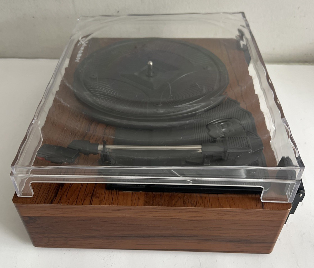 Udreamer Bluetooth Record Player Turntable 3 Speed Mahogany Tested