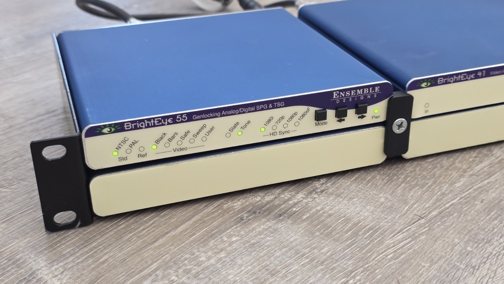 Ensemble Designs BrightEye Rack Bundle (1) BE55 Sync Gen (2) BE41 DA - Powers On