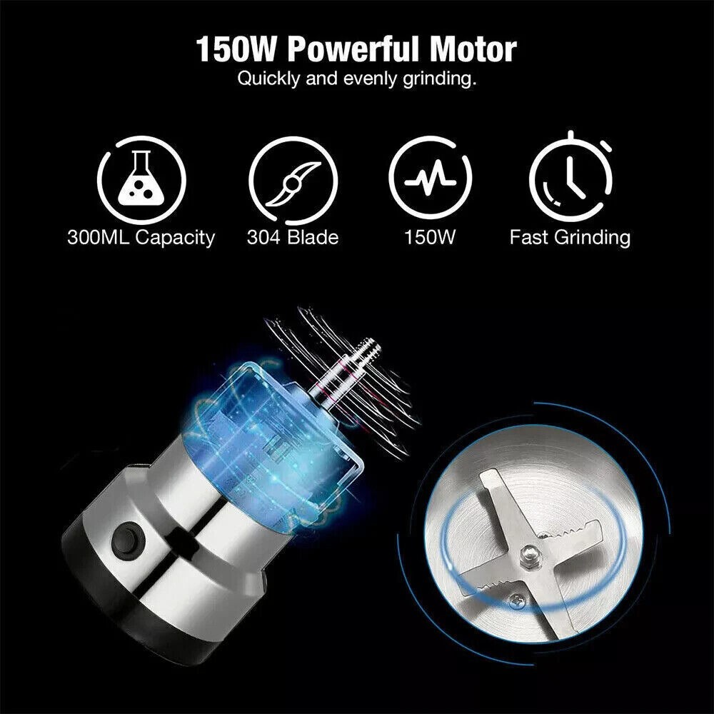 Electric Coffee Bean Grinder Nut Seed Grind Spice Crusher Mill Blender/Silver