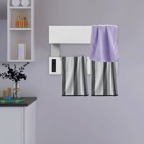 Wall-Mounted Electric Towel Rack with Timer & Adjustable Temperature