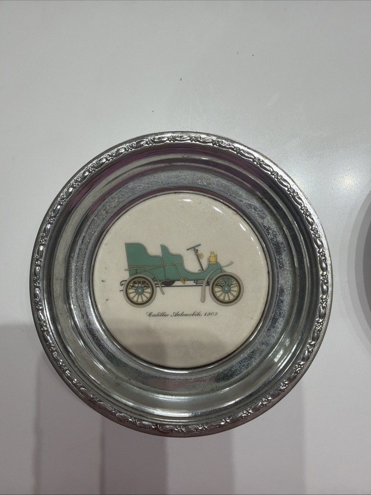 2 VINTAGE ANTIQUE AUTO COASTERS