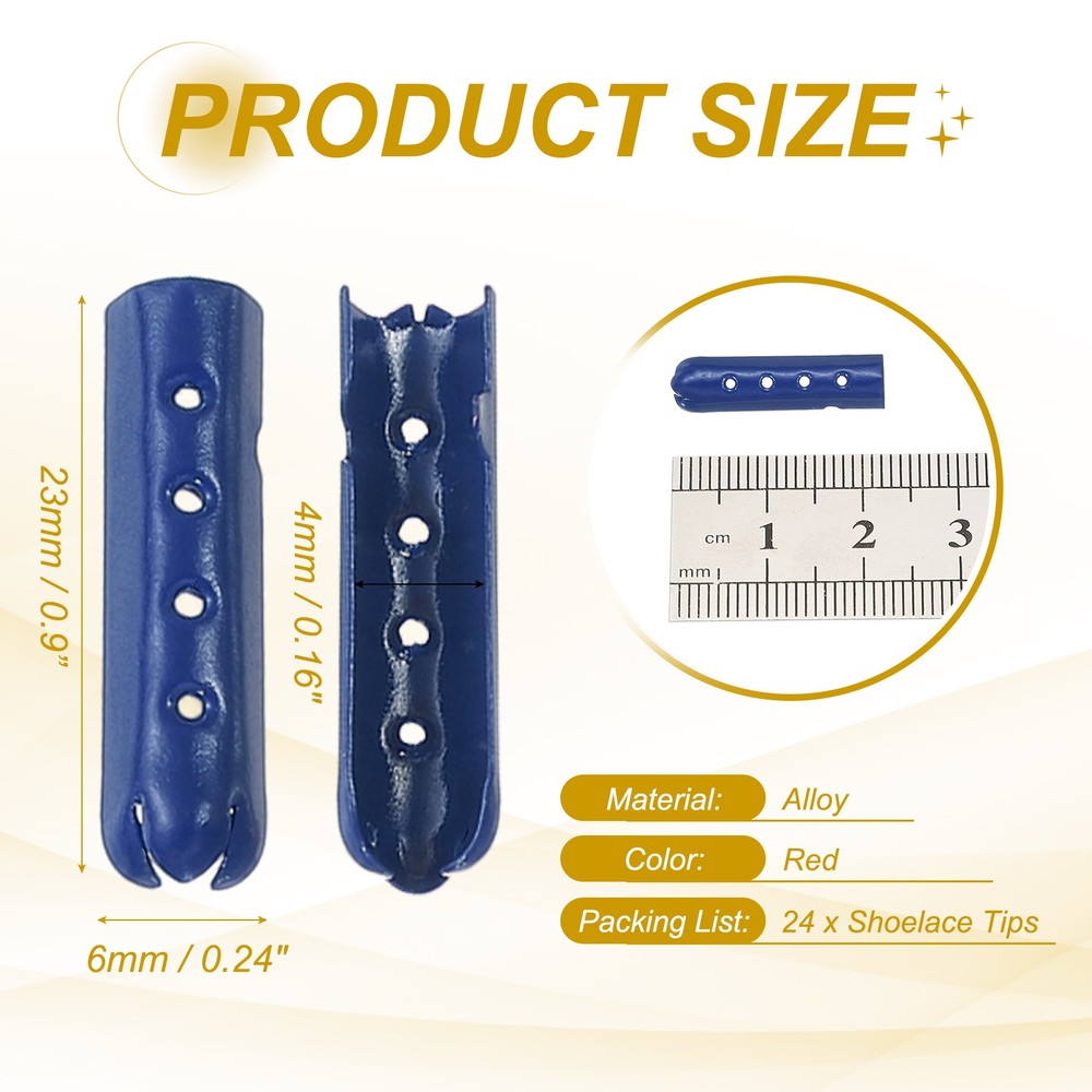 24pcs 23mm opening terminals blue laces