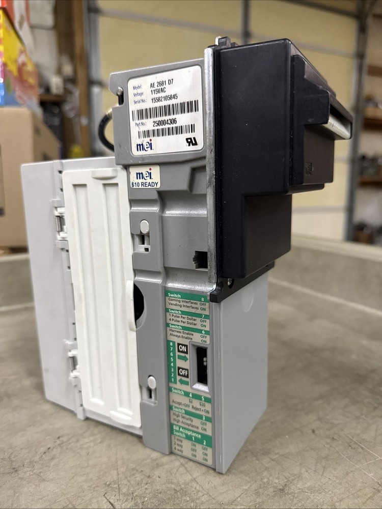MEI AE 2681 D5 D7 $ Vending Arcade Amusement Downstacker bill acceptor validator
