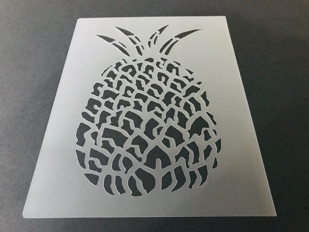 Pineapple #3 Stencil 10mm or 7mm Thick, Crafts, Fruit, Vegetable, Tropical