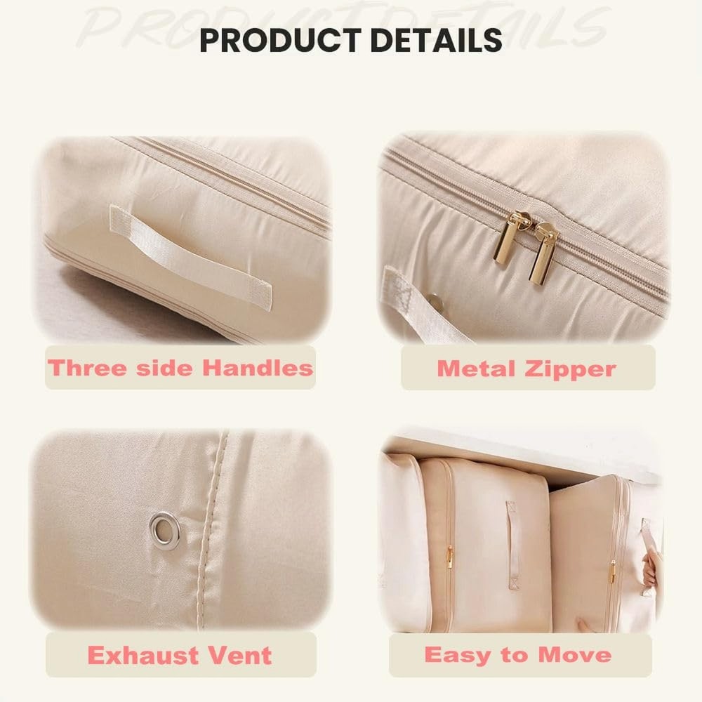 Ultra Space Saving Self Compression Organizer, 3-Layer Zipper Large Capacity ...