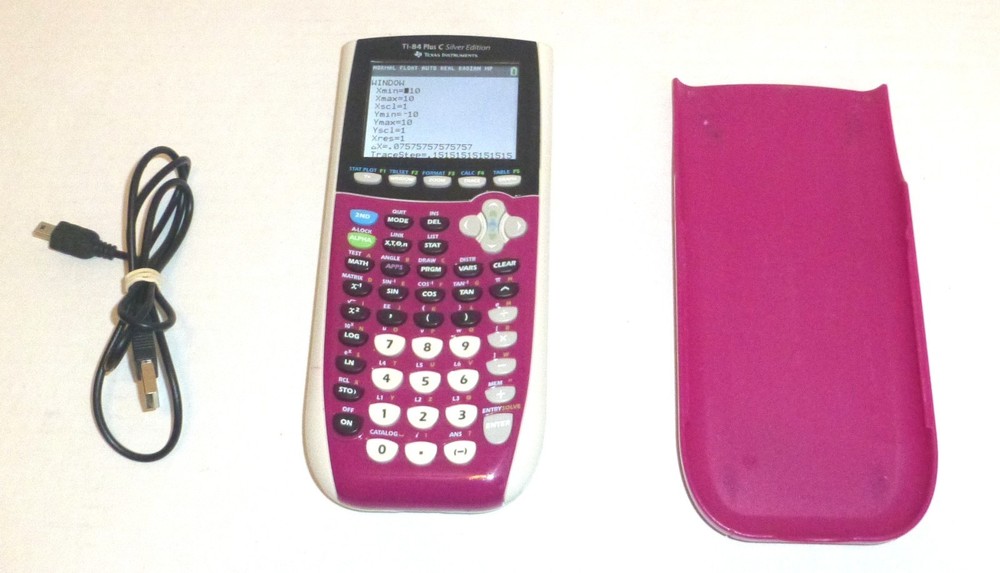 Texas Instruments TI-84 Plus C Silver Edition Graphing Calculator with Cover