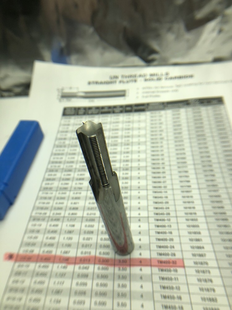 (1) 1/2-32 SCT TM400-32 Thread Mill Carbide.