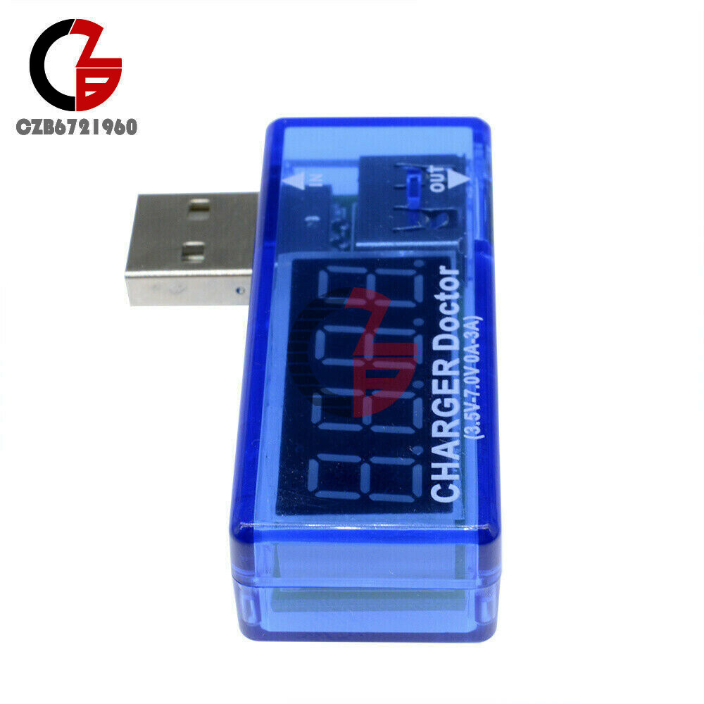 Digital Dual LED 5V USB Current Voltage Meter Voltmeter Power Ammeter Detector