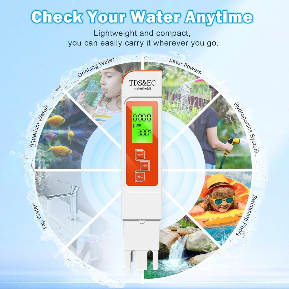 Advanced 4 in 1 Digital Water Tester with Easy Operation - Perfect for Home Use