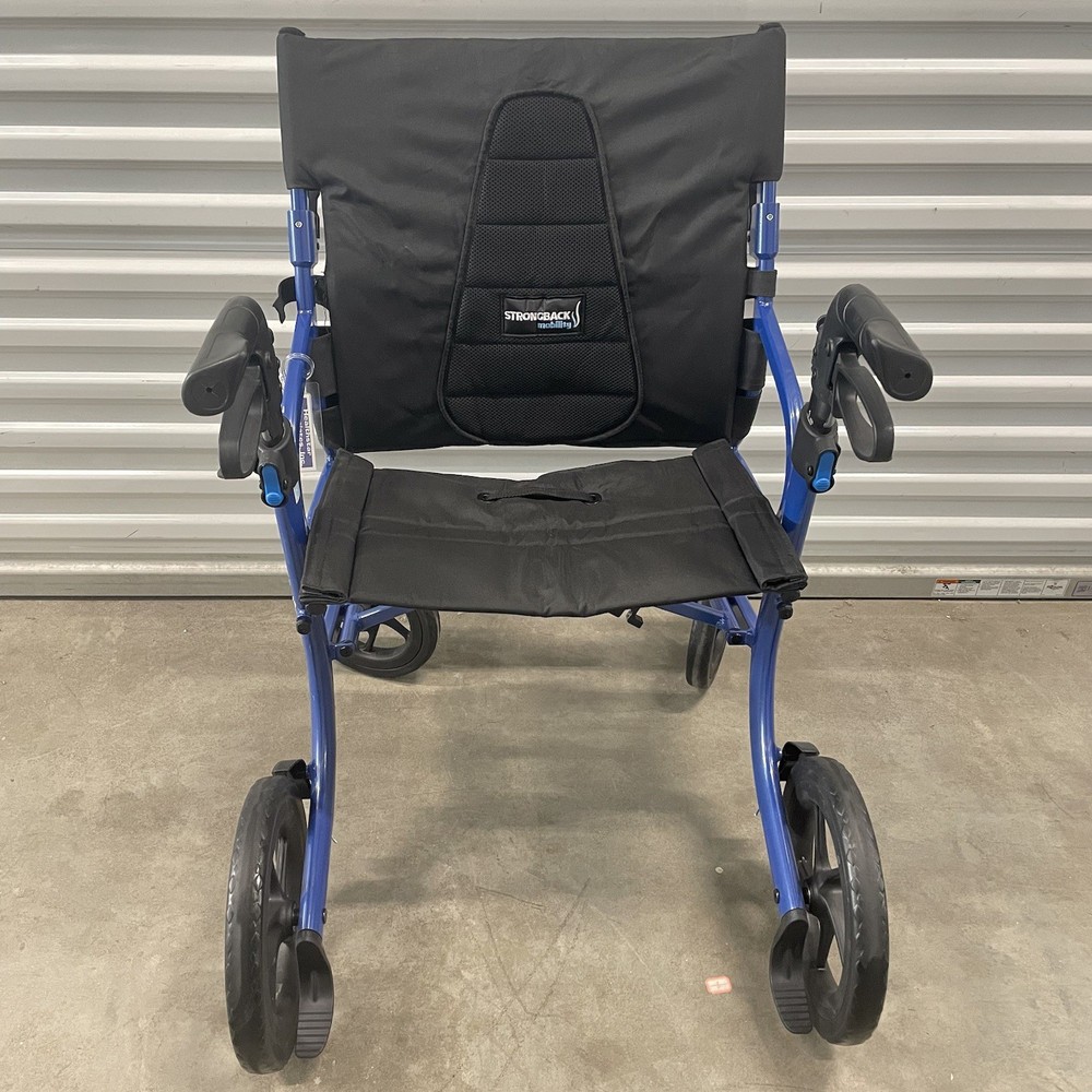 Strongback Mobility - SEATA R0001 - Mobility Chair - Blue - Foldable - READ