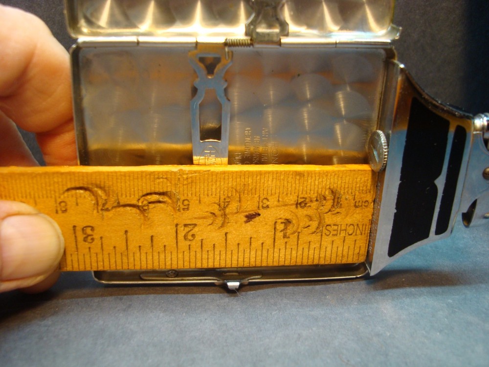 Vtg Ronson Cigarette Case Lighter-Tortoise Shell Enamel-Working-Never Lit