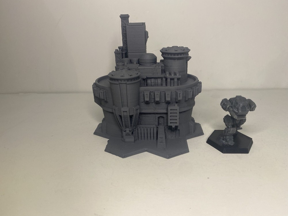 Residential Complex w/ Hex Base, Tabletop War Game Terrain Battletech (6mm)