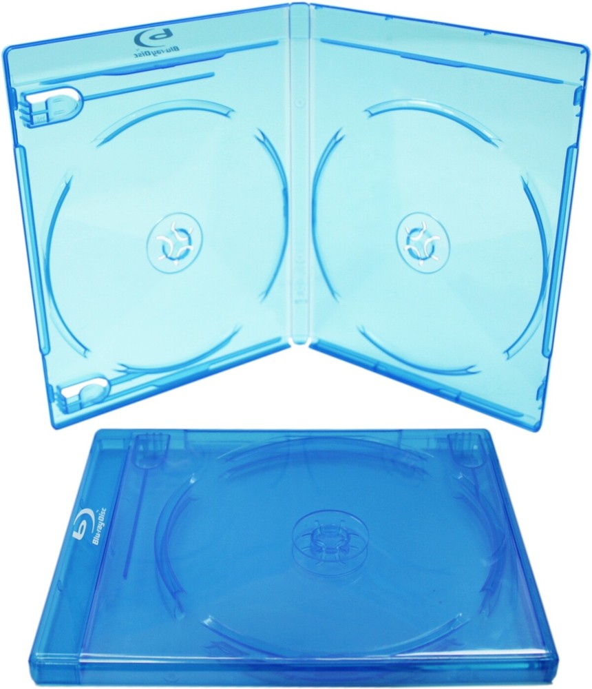 (5) Double Blu-Ray Standard Empty Replacement Boxes Cases 2 Disc 12mm #BR2R12BL