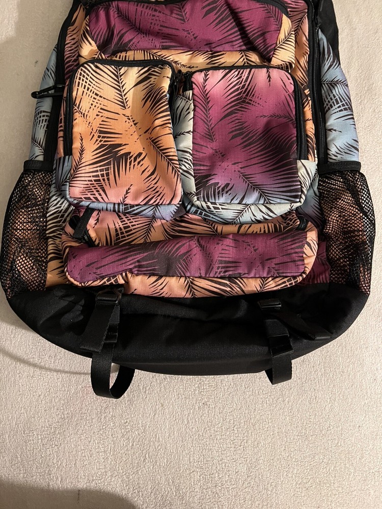 NEW Ikea Backpack Kaseberga Multicolor with Variation Multi Pocket 19.7x13.4x7"