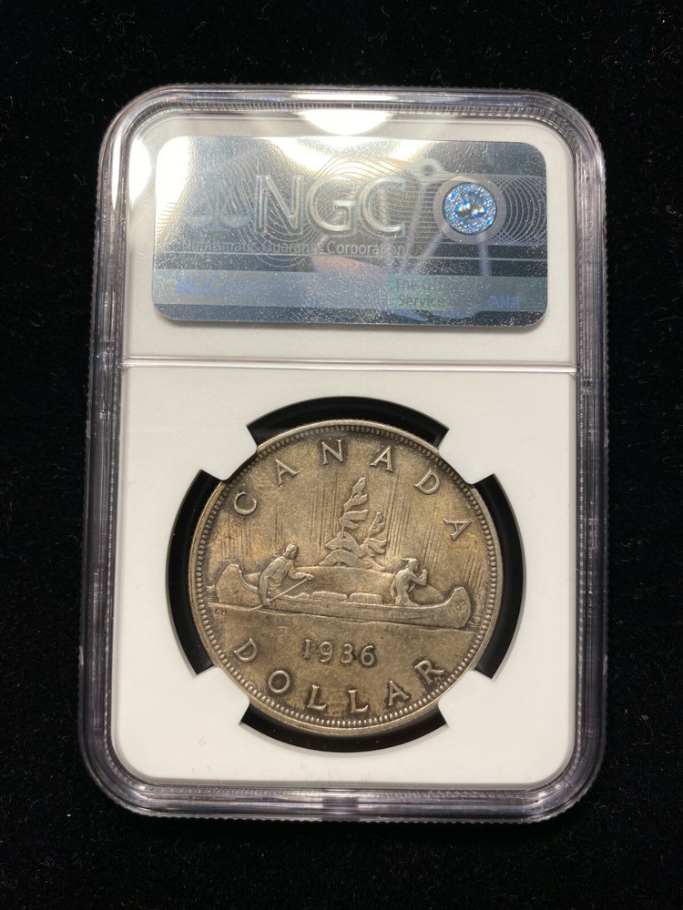 1936 Canada Dollar NGC MS63+ Choice Silver Dollar $1