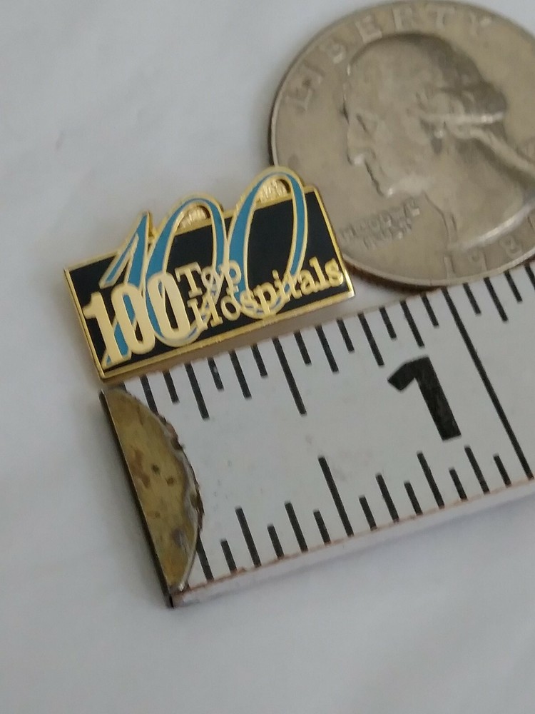 100 Top Hospitals Lapel Hat Jacket Pin
